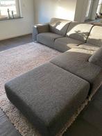 Grijze hoekbank met vloerkleed, Ophalen, 250 tot 300 cm, Gebruikt, 100 tot 125 cm