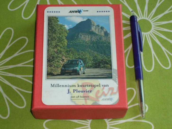 ANWB Millennium kwartet spel van J.Plouvier, Verzamelen, Speelkaarten, Jokers en Kwartetten, Zo goed als nieuw, Kwartet(ten), Ophalen of Verzenden