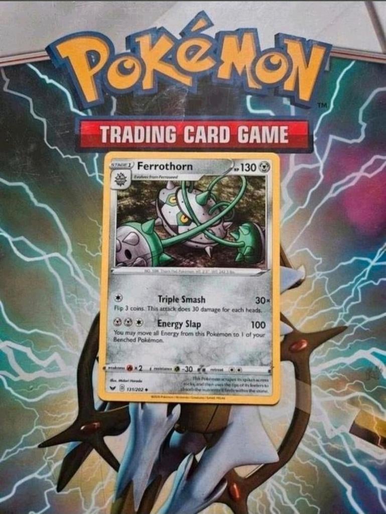 Ferrothorn 131/202 Sword&Shield base set pokemon kaart, Ophalen of Verzenden, Zo goed als nieuw, Losse kaart