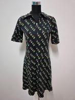 J518 - Tante Betsy cactus jurk maat L, Kleding | Dames, Maat 38/40 (M), Blauw, Ophalen of Verzenden, Knielengte
