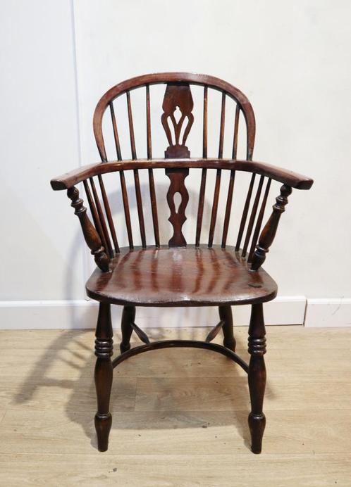Antieke Windsor armstoel, Antiek en Kunst, Antiek | Meubels | Stoelen en Banken, Ophalen of Verzenden