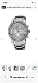 Akribos Diamond Serie - Nieuwstaat!, Sieraden, Tassen en Uiterlijk, Horloges | Heren, Overige merken, Staal, Polshorloge, Nieuw