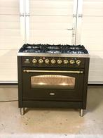Antraciet Boretti Gasfornuis, Ophalen, 60 cm of meer, Zo goed als nieuw, Gas