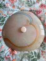 Vintage Retro Glazen Kap van plafonnière plafondlamp, Huis en Inrichting, Lampen | Plafondlampen, Ophalen of Verzenden, Gebruikt