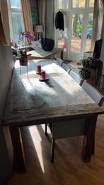 Teak Houten Eettafel - Robuust en Stijlvol, Huis en Inrichting, Tafels | Eettafels, Ophalen, 100 tot 150 cm, Zo goed als nieuw