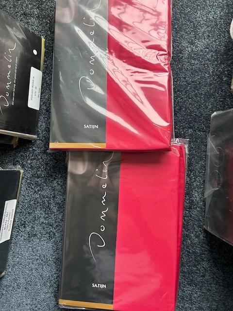 Dommelin 2 Hoeslakens 90/220 100% Satijn Katoen  300TC, Huis en Inrichting, Slaapkamer | Beddengoed, Nieuw, Hoeslaken of Sloop