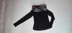 Zwarte top met geweldige kraag van  Elsewhere - Maat L, Elsewhere, Zwart, Maat 42/44 (L), Ophalen of Verzenden