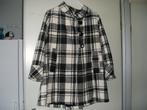 Kinderkleding: zwart-witte winterjas, mt 152/158, Ophalen of Verzenden, Gebruikt, Meisje, Jas