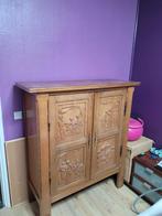 Antieke houten kast   met tekeningen, Ophalen