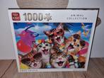Mooie Poezen Puzzel  King Animal Collection 1000 stukjes, Ophalen of Verzenden, 500 t/m 1500 stukjes, Zo goed als nieuw, Legpuzzel