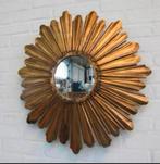 Vintage Spiegel brass messing zonnen spiegel jaren 60., Huis en Inrichting, Woonaccessoires | Spiegels, Ophalen of Verzenden