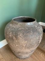 Supermooie grote zware bruine pot/vaas, Huis en Inrichting, Woonaccessoires | Vazen, Ophalen, Overige kleuren, Minder dan 50 cm