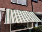 Elektrisch zonnescherm, gestreept, groen/creme/geel, Ophalen, Gebruikt, Elektrisch, 150 tot 300 cm