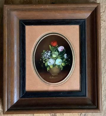Koper, vanitas, stilleven, bloemen, Rossini, Schilderij, oud beschikbaar voor biedingen