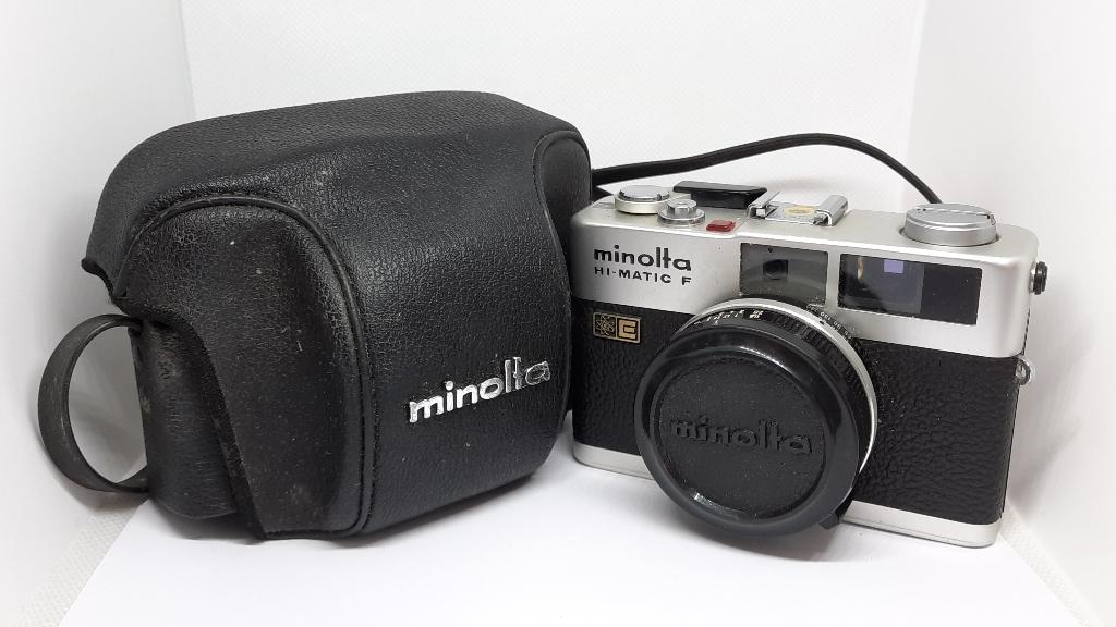 Vintage Minolta Hi-Matic F Rangefinder Camera, Ophalen of Verzenden, Gebruikt, Compact, Minolta