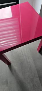 Lack hoogglans roze tafel bijzettafel limited edition, Ophalen of Verzenden, Zo goed als nieuw, Hout, Vierkant