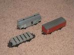 Trix Express: 3 goederenwagons - 20 euro, Gebruikt, Gelijkstroom, Trix, Wagon