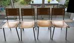 4 Harvink eetkamerstoelen (Ruud Jan Kokke), Ophalen, Bruin, Zo goed als nieuw, Vier