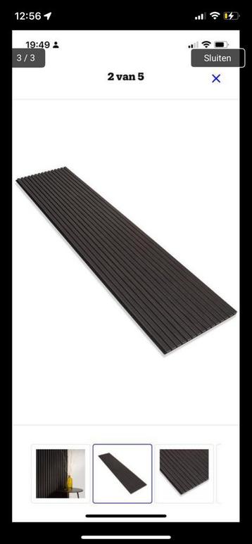 2 Zwarte Wandpanelen - Nieuw beschikbaar voor biedingen