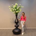 Garden Vase Flora Eleganza Matt Black Hoogte 137 cm