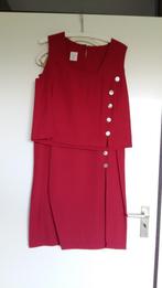 MOOIE KWALITEIT RODE MIDDELLANGE DEUX-PIECES MET LANGE SPLIT, Ophalen, Maat 42/44 (L), Zo goed als nieuw, Rood