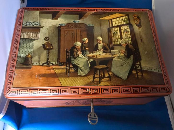 Antieke Champ Clark Sigaren Trommel - 100 Sigaren, Huis en Inrichting, Woonaccessoires | Kisten, Gebruikt, Minder dan 50 cm, Metaal