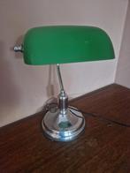Groene Notarislamp / Bankierslamp glas, Huis en Inrichting, Ophalen, Glas, Minder dan 100 cm
