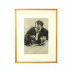 Grote Houtskool Tekening Advocaat Kunst Driesschaert 1974, Antiek en Kunst, Ophalen of Verzenden