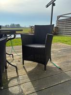 zwarte tuinstoelen 6x, Tuin en Terras, Ophalen, Gebruikt, Kunststof