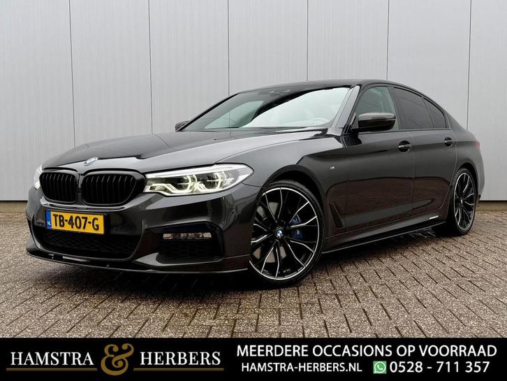 BMW 5-serie 540i High Executive M-sport zwart / carbon, Auto's, BMW, Bedrijf, Te koop, 5-Serie, ABS, Airbags, Airconditioning