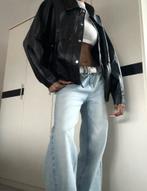 Faux leather jacket met kraag (vintage style) NIEUW, Kleding | Dames, Jassen | Zomer, Maat 38/40 (M), Zwart, Nieuw, Ophalen of Verzenden