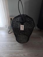 zwarte nieuwe rieten hanglamp van pronto, Ophalen of Verzenden, Nieuw, Rond, Riet