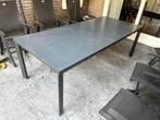 Terrastafel antraciet, Tuin en Terras, Ophalen, Gebruikt, Rechthoekig, Overige materialen