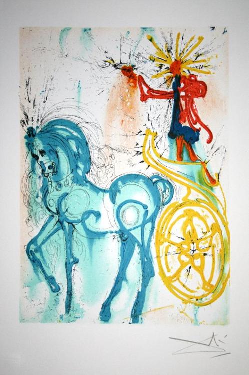 Salvador Dalí(1904)Lithografie "Cheval de Triomphe " Ges Gel, Antiek en Kunst, Kunst | Litho's en Zeefdrukken, Ophalen of Verzenden