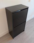 Schoenenkast met 2 vakken voor 8 paar schoenen - zwart., Huis en Inrichting, Kasten | Schoenenkasten, Ophalen, Zo goed als nieuw