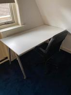 Verstelbaar bureau + bureaustoel, Ophalen, Gebruikt