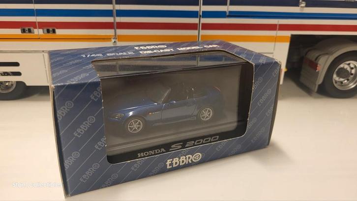 Ebbro Honda S2000 Monte Carlo Blue - 1999, Hobby en Vrije tijd, Modelauto's | 1:43, Zo goed als nieuw, Auto, Overige merken, Ophalen of Verzenden