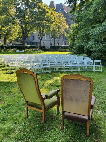 2 Vintage stoelen - zetels - bruiloft - bohemian