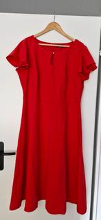 Rode Vintage Diva Jurk - Maat XXL, Kleding | Dames, Jurken, Verzenden, Maat 46/48 (XL) of groter, Zo goed als nieuw, Knielengte