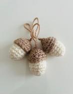 Gehaakte Eikeltjes - Decoratie - 4cm, Ophalen of Verzenden, Nieuw