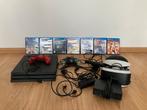 PS4, incl VR (bedraad), 2 controllers en spellen, Spelcomputers en Games, Spelcomputers | Sony PlayStation 4, Ophalen, Met games