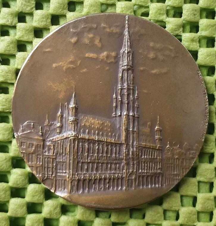 Bruxelles - Paris Pédestre,  425 km Pegase te voet 1976. Bel, Postzegels en Munten, Penningen en Medailles, Brons, Buitenland