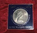 Herdenkingsmunt : Silver Wedding Crown '47-''72 , Engeland, Ophalen of Verzenden, Losse munt, Overige landen