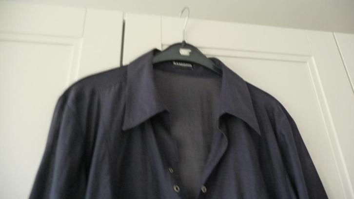 Blouse Samoon - XL, Kleding | Dames, Blouses en Tunieken, Zo goed als nieuw, Maat 46/48 (XL) of groter, Blauw, Ophalen of Verzenden