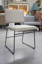 4 x eetkamerstoel Norman Jess Design metaal stof naturel