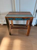 Steigerhouten bijzettafeltje, Ophalen, Gebruikt, 50 tot 100 cm, Steigerhout