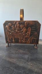 Koperen vintage lektuurbak lektuurmand, Ophalen of Verzenden