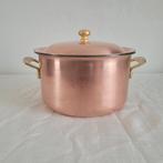 Culinox spring GL koperen pan hapjespan met deksel, Ophalen of Verzenden, Gebruikt, Rvs, Koekenpan of Braadpan
