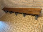 Vintage Bankje Hout/Metaal, Huis en Inrichting, Stoelen, Ophalen, Gebruikt, Bruin, Eén