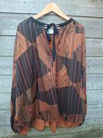 Mooie blouse met print, oversized L-XL-XXL, Kleding | Dames, Blouses en Tunieken, Bruin, Zara, Maat 42/44 (L), Nieuw
